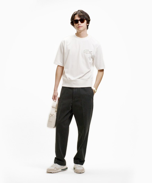 LACOSTE(ラコステ)の「センタープレスエフェクト ワイドテーパードデニムパンツ(デニムパンツ・メンズ・インディゴブルー/ブラック・46/42/38)」の18枚目の写真