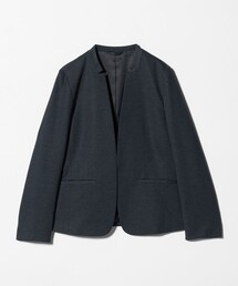 アデイインザライフ　セットアップスーツ　ノーカラー　ウォッシャブル　ネイビー　L A DAY IN THE LIFE UNITED ARROWS｜アデイインザライフユナイテッド