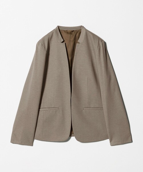 A DAY IN THE LIFE UNITED ARROWS（アデイインザライフユナイテッドアローズ）の「ポンチ デザインラペルジャケット ‐セットアップ対応・ウォッシャブル‐＜A DAY IN THE LIFE＞（ノーカラージャケット・レディース・モカ/ダークグレー/ネイビー・36/38/40）」の10枚目の写真