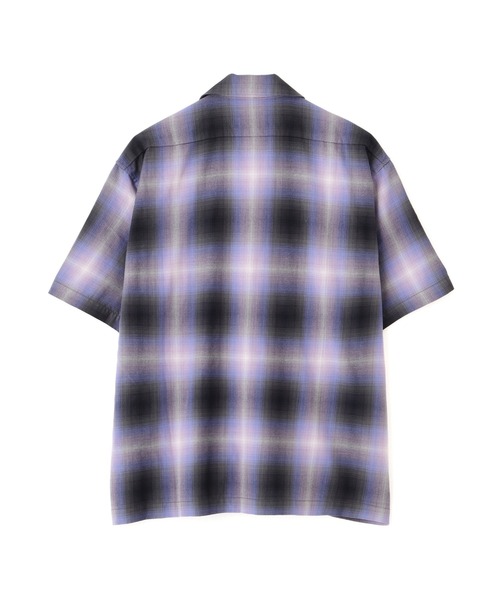 schott(ショット)の「Schott/ショット/OMBRE SS SHIRT/オンブレ 半袖シャツ(シャツ/ブラウス・メンズ・ライトブルー/ラベンダー・M/2XL/XL/L)」の7枚目の写真