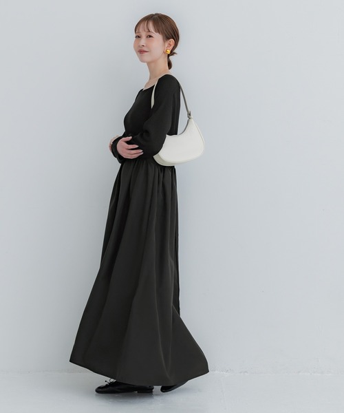 coca(coca)(コカ)の「ニットドッキングワンピース(ワンピース・レディース・カーキ/ブラック・M/S/L)」の7枚目の写真
