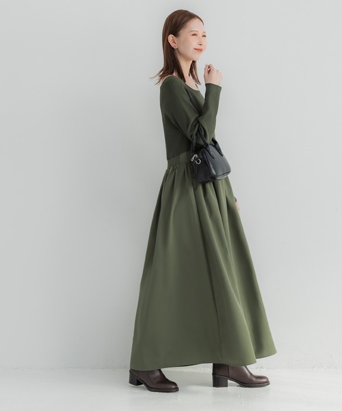coca(coca)(コカ)の「ニットドッキングワンピース(ワンピース・レディース・カーキ/ブラック・M/S/L)」の10枚目の写真