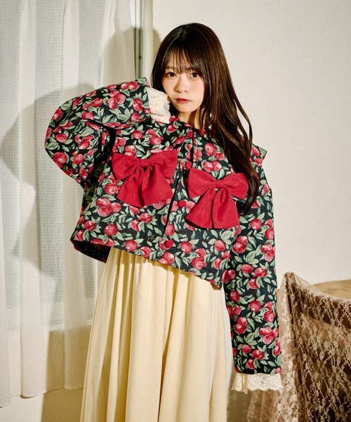 kutir（クティール）の「【クティールとレトロ】マルチウェイゴブランリボンジャケット（テーラードジャケット・レディース・ベージュ/レッド・FREE）」の22枚目の写真