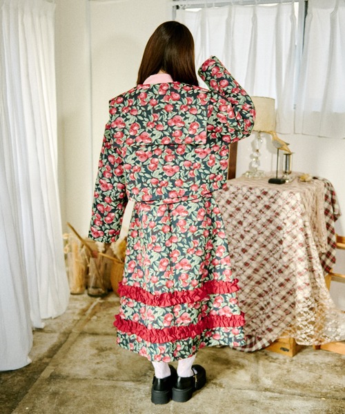 kutir（クティール）の「【クティールとレトロ】マルチウェイゴブランリボンジャケット（テーラードジャケット・レディース・ベージュ/レッド・FREE）」の13枚目の写真