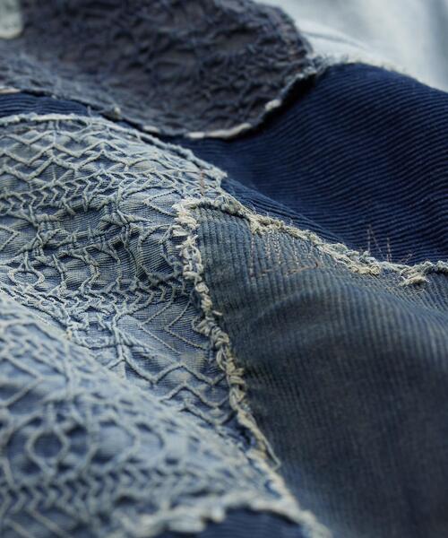 RRL（ダブル アール エル）の「インディゴ デニム パッチワーク ワークシャツ（シャツ/ブラウス・メンズ・ネイビー系1・XS/XL/S/M/L）」の5枚目の写真