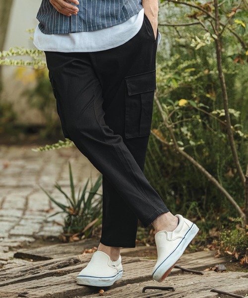 CAMBIO(カンビオ)の「mp14439- Stretch Twill Ankle Tapered Cargo Pants カーゴパンツ(S61526cmb)(カーゴパンツ・メンズ・ダークカーキ/チャコール/ベージュ/ブラック・M/S/L)」の6枚目の写真
