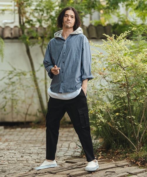 CAMBIO(カンビオ)の「mp14439- Stretch Twill Ankle Tapered Cargo Pants カーゴパンツ(S61526cmb)(カーゴパンツ・メンズ・ダークカーキ/チャコール/ベージュ/ブラック・M/S/L)」の7枚目の写真
