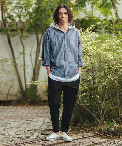 CAMBIO(カンビオ)の「mp14439- Stretch Twill Ankle Tapered Cargo Pants カーゴパンツ(S61526cmb)(カーゴパンツ・メンズ・ダークカーキ/チャコール/ベージュ/ブラック・M/S/L)」の8枚目の写真