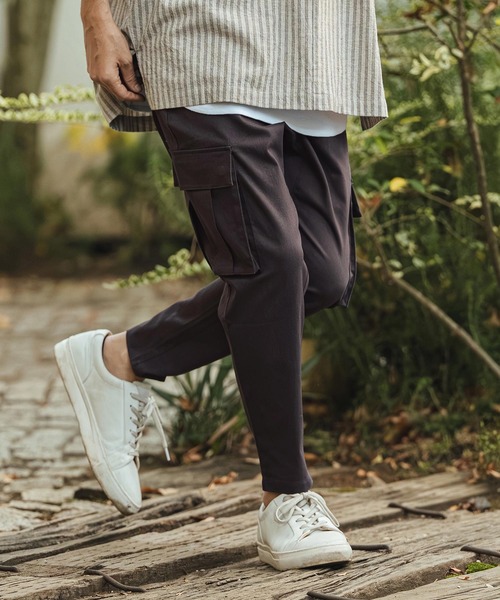 CAMBIO(カンビオ)の「mp14439- Stretch Twill Ankle Tapered Cargo Pants カーゴパンツ(S61526cmb)(カーゴパンツ・メンズ・ダークカーキ/チャコール/ベージュ/ブラック・M/S/L)」の9枚目の写真