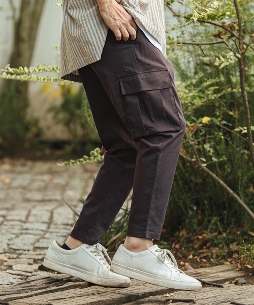 CAMBIO(カンビオ)の「mp14439- Stretch Twill Ankle Tapered Cargo Pants カーゴパンツ(S61526cmb)(カーゴパンツ・メンズ・ダークカーキ/チャコール/ベージュ/ブラック・M/S/L)」の10枚目の写真