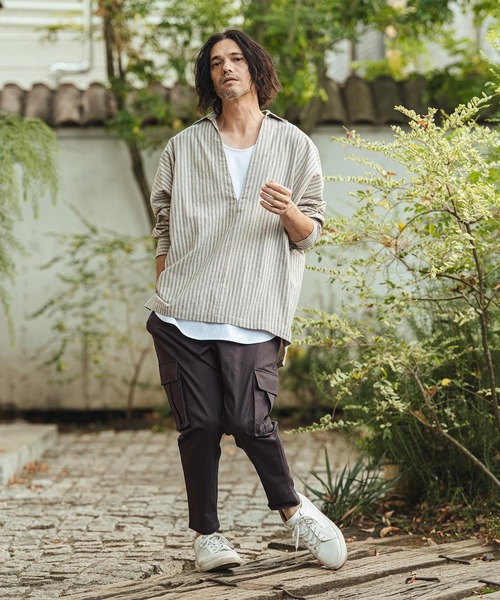 CAMBIO(カンビオ)の「mp14439- Stretch Twill Ankle Tapered Cargo Pants カーゴパンツ(S61526cmb)(カーゴパンツ・メンズ・ダークカーキ/チャコール/ベージュ/ブラック・M/S/L)」の12枚目の写真