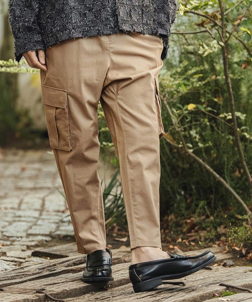 CAMBIO(カンビオ)の「mp14439- Stretch Twill Ankle Tapered Cargo Pants カーゴパンツ(S61526cmb)(カーゴパンツ・メンズ・ダークカーキ/チャコール/ベージュ/ブラック・M/S/L)」の18枚目の写真