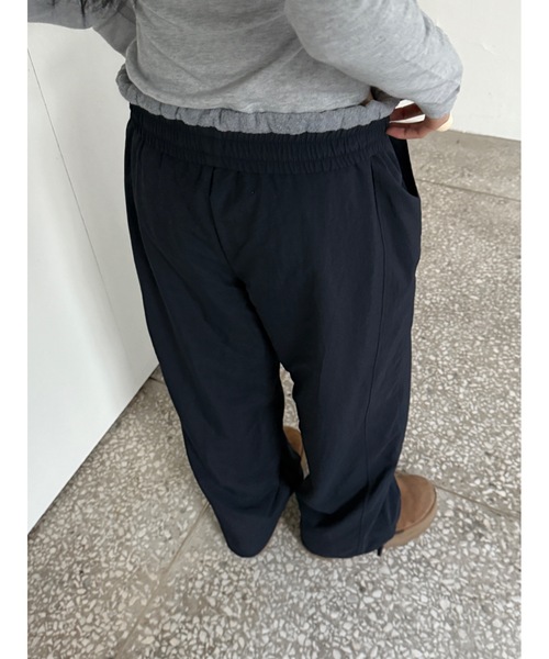 Didot.showroom（ディドット ショールーム）の「ワッシャーフリースライニングパンツ（スウェットパンツ・レディース・ブラック/ネイビー・FREE）」の18枚目の写真