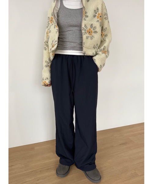 Didot.showroom（ディドット ショールーム）の「ワッシャーフリースライニングパンツ（スウェットパンツ・レディース・ブラック/ネイビー・FREE）」の8枚目の写真