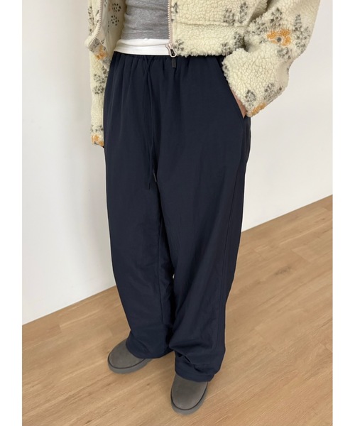 Didot.showroom（ディドット ショールーム）の「ワッシャーフリースライニングパンツ（スウェットパンツ・レディース・ブラック/ネイビー・FREE）」の9枚目の写真