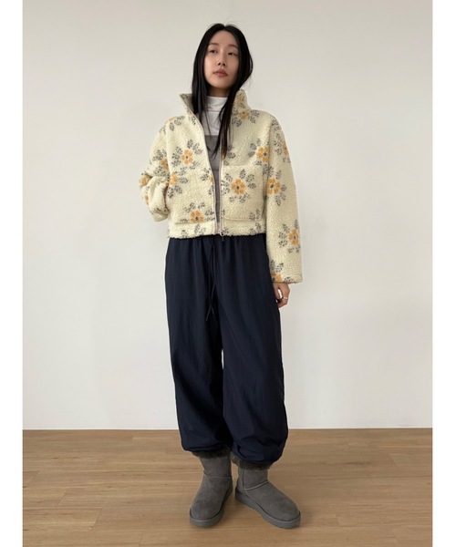 Didot.showroom（ディドット ショールーム）の「ワッシャーフリースライニングパンツ（スウェットパンツ・レディース・ブラック/ネイビー・FREE）」の14枚目の写真