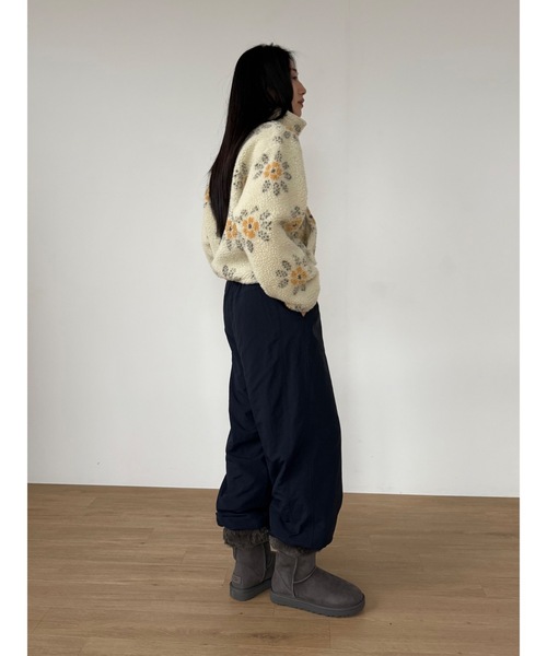 Didot.showroom（ディドット ショールーム）の「ワッシャーフリースライニングパンツ（スウェットパンツ・レディース・ブラック/ネイビー・FREE）」の16枚目の写真