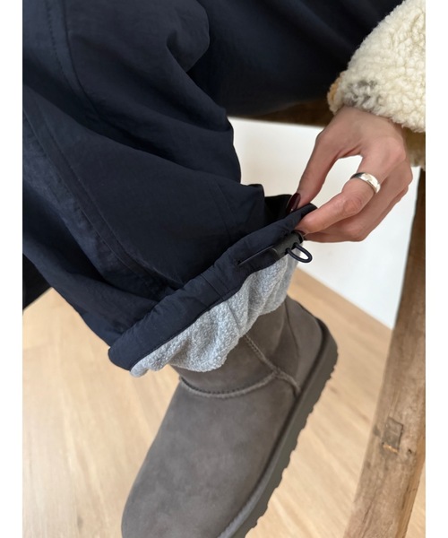 Didot.showroom（ディドット ショールーム）の「ワッシャーフリースライニングパンツ（スウェットパンツ・レディース・ブラック/ネイビー・FREE）」の11枚目の写真