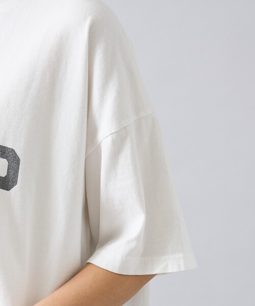 REMI RELIEF（レミレリーフ）の「【REMI RELIEF / レミ レリーフ】 HARD SP加工 20/- 天竺 BIGサイズ Tシャツ（LP） RN30389153 ／ ユニセックス（バックプリント）（Tシャツ/カットソー・メンズ・ブラック/オフホワイト・M/XL/L）」の5枚目の写真