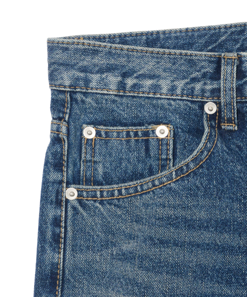ANALOG MOOD(アナログムード)の「フェイドブルーセミワイドデニム(濃紺)(デニムパンツ・メンズ・その他・M/L/XL)」の4枚目の写真