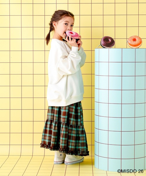 LEPSIM(レプシィム)の「【Mister Donut】【KIDS】ドーナツクルースウェット 627322(スウェット・キッズ・ブラック/アイボリー/ピンク・130)」の4枚目の写真