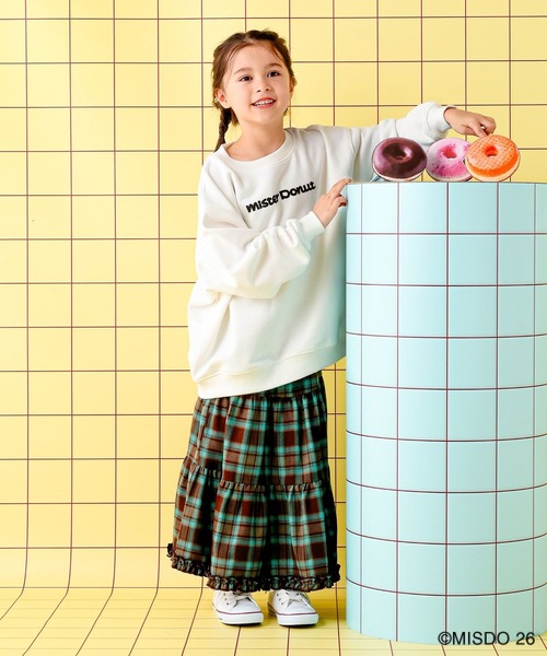 LEPSIM(レプシィム)の「【Mister Donut】【KIDS】ドーナツクルースウェット 627322(スウェット・キッズ・ブラック/アイボリー/ピンク・130)」の6枚目の写真
