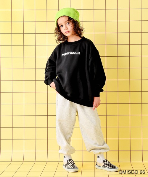 LEPSIM(レプシィム)の「【Mister Donut】【KIDS】ドーナツクルースウェット 627322(スウェット・キッズ・ブラック/アイボリー/ピンク・130)」の12枚目の写真