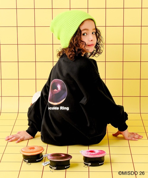 LEPSIM(レプシィム)の「【Mister Donut】【KIDS】ドーナツクルースウェット 627322(スウェット・キッズ・ブラック/アイボリー/ピンク・130)」の15枚目の写真