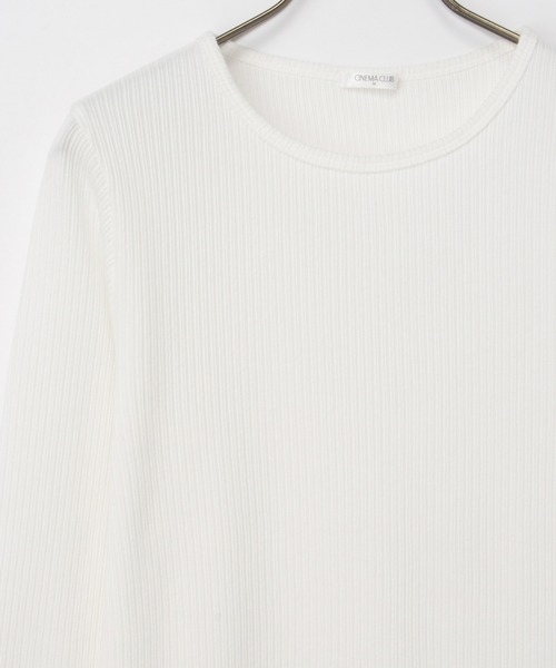 Honeys(ハニーズ)の「メロー使いクルーTシャツ(Tシャツ/カットソー・レディース・ピンク/ライトグレー/サックスブルー/ブラック/オフホワイト・L/M/LL/S)」の15枚目の写真