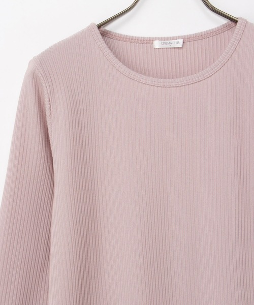Honeys(ハニーズ)の「メロー使いクルーTシャツ(Tシャツ/カットソー・レディース・ピンク/ライトグレー/サックスブルー/ブラック/オフホワイト・L/M/LL/S)」の21枚目の写真