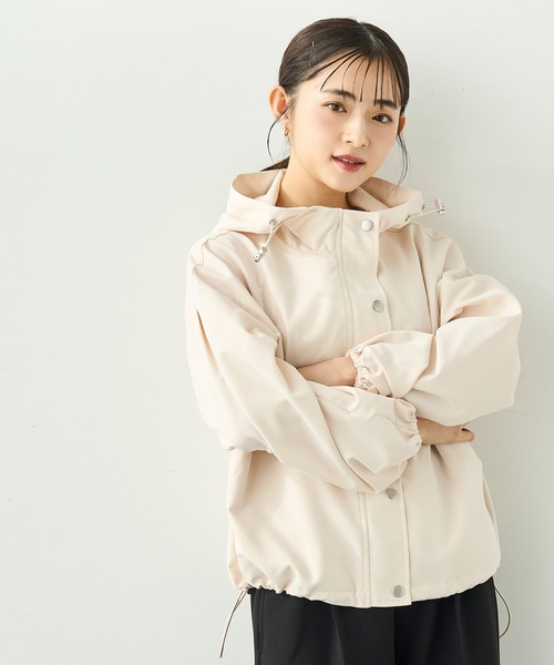 mil（ミル）の「フーディー 　ブルゾン【586107】（マウンテンパーカー・レディース・ブラック/グレイッシュベージュ/オフホワイト・XS/S）」の2枚目の写真