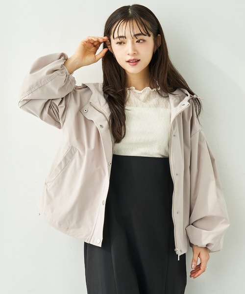 mil（ミル）の「フーディー 　ブルゾン【586107】（マウンテンパーカー・レディース・ブラック/グレイッシュベージュ/オフホワイト・XS/S）」の3枚目の写真