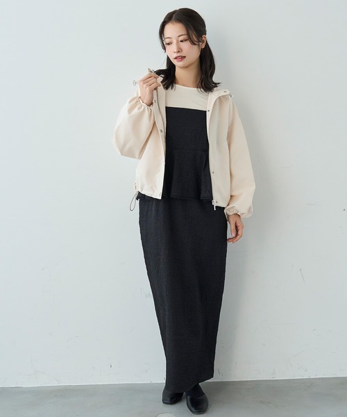 mil（ミル）の「フーディー 　ブルゾン【586107】（マウンテンパーカー・レディース・ブラック/グレイッシュベージュ/オフホワイト・XS/S）」の12枚目の写真