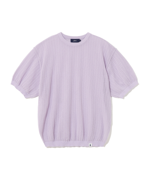 YALE(イェール)の「MESH CREWNECK KNIT LIGHT PURPLE(Tシャツ/カットソー・レディース・その他・M/L/XL)」の2枚目の写真