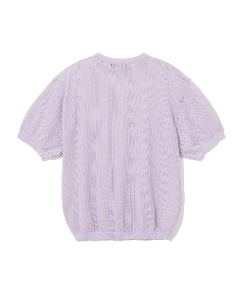 YALE(イェール)の「MESH CREWNECK KNIT LIGHT PURPLE(Tシャツ/カットソー・レディース・その他・M/L/XL)」の3枚目の写真