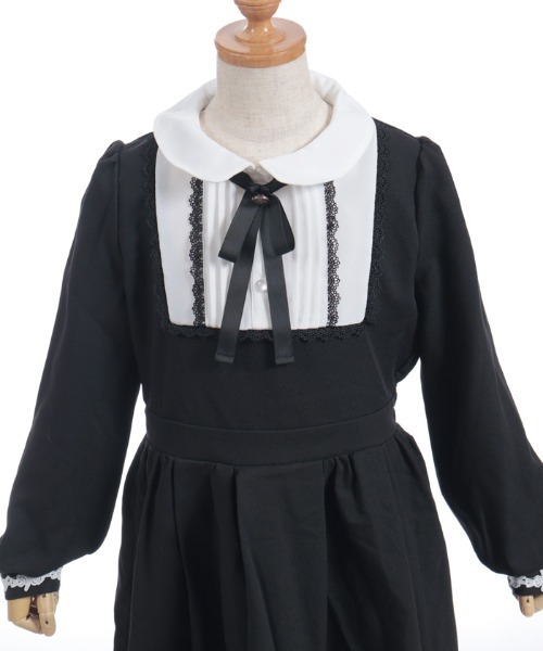 axes femme（アクシーズファム）の「リボンセットクラシカルＯＰ（ワンピース・キッズ・グレー/ブラック・MEDIUM/LARGE/X-LARGE）」の11枚目の写真