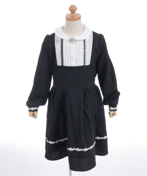 axes femme（アクシーズファム）の「リボンセットクラシカルＯＰ（ワンピース・キッズ・グレー/ブラック・MEDIUM/LARGE/X-LARGE）」の13枚目の写真