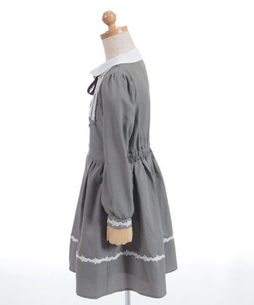axes femme（アクシーズファム）の「リボンセットクラシカルＯＰ（ワンピース・キッズ・グレー/ブラック・MEDIUM/LARGE/X-LARGE）」の17枚目の写真