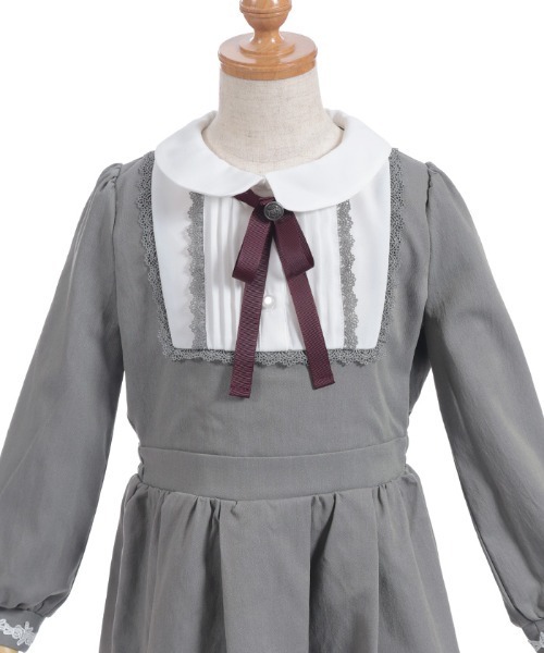 axes femme（アクシーズファム）の「リボンセットクラシカルＯＰ（ワンピース・キッズ・グレー/ブラック・MEDIUM/LARGE/X-LARGE）」の19枚目の写真