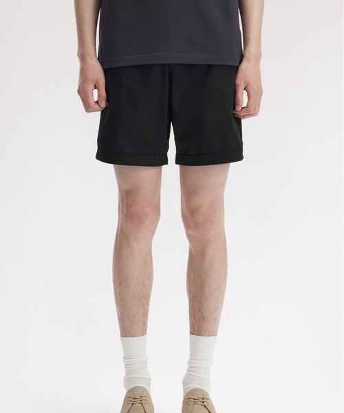 FRED PERRY（フレッドペリー）の「Twill Shorts／ツイルショートパンツ（その他パンツ・メンズ・オートミール/ブラック・32/30/28）」の2枚目の写真