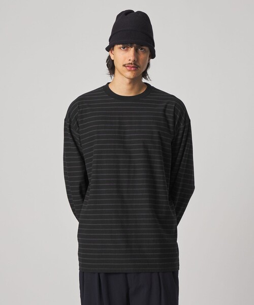 Steven Alan（スティーブンアラン）の「＜Steven Alan＞ オーガニックコットン アソート ボーダー ロングスリーブ Tシャツ BOLD（Tシャツ/カットソー・メンズ・オリーブ/ブラック/ナチュラル・M/S/XL/L）」の14枚目の写真