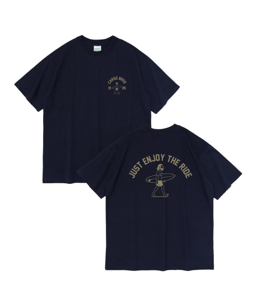 CARGOBROS(カーゴブロス)の「トラベルサーフライダー 半袖Tシャツ (ネイビー)(Tシャツ/カットソー・メンズ・その他・S/XL/M/L/2XL)」の1枚目の写真