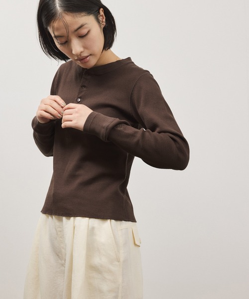 Faith(-)の「【FAITH for ADAM ET ROPE'】別注サーマルTOPS(Tシャツ/カットソー・レディース・キナリ/ブラウン/ブルー・FREE)」の4枚目の写真
