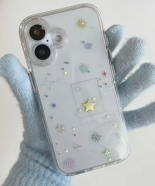 ammy.(エイミードット)の「【 ammy. / エイミードット 】 ユニバース ラメ クリア iPhoneケース/13/14.15.16.17.17Pro(スマホケース/カバー・レディース・クリア/その他・iPhone 17/iPhone 16/iPhone 15/iPhone 13/14/iPhone 17 Pro)」の5枚目の写真