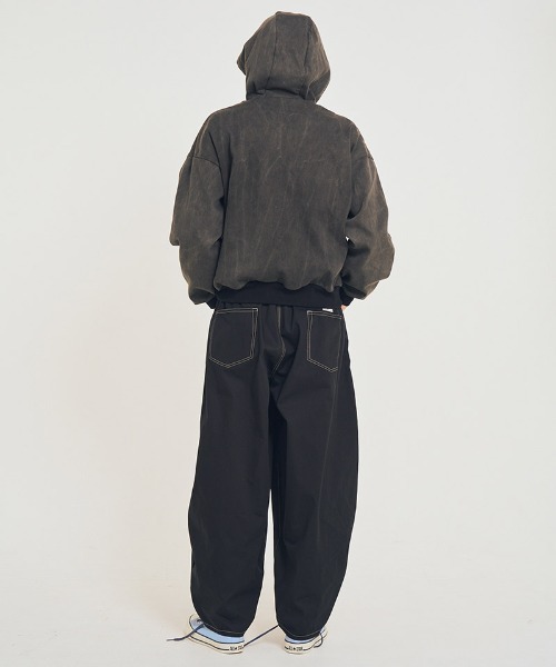 EFFECTEN（エフェクテン）の「mpa4045-Duck hoodie ジップアップフーディー(efsal-13)（ブルゾン・メンズ・スミクロ/キャメル・FREE）」の10枚目の写真