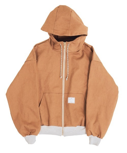 EFFECTEN（エフェクテン）の「mpa4045-Duck hoodie ジップアップフーディー(efsal-13)（ブルゾン・メンズ・スミクロ/キャメル・FREE）」の18枚目の写真