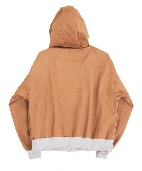 EFFECTEN（エフェクテン）の「mpa4045-Duck hoodie ジップアップフーディー(efsal-13)（ブルゾン・メンズ・スミクロ/キャメル・FREE）」の19枚目の写真