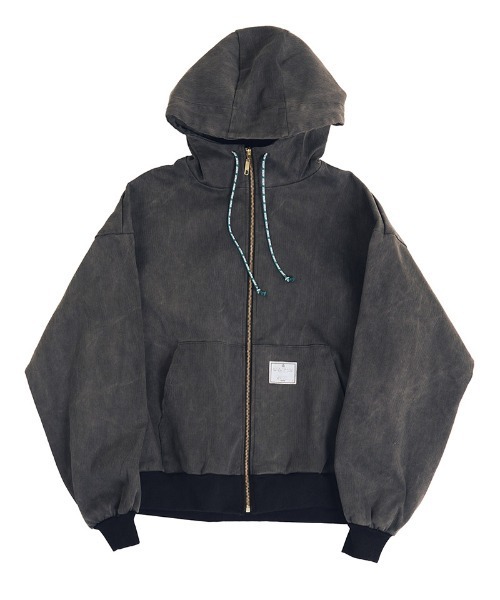 EFFECTEN（エフェクテン）の「mpa4045-Duck hoodie ジップアップフーディー(efsal-13)（ブルゾン・メンズ・スミクロ/キャメル・FREE）」の20枚目の写真