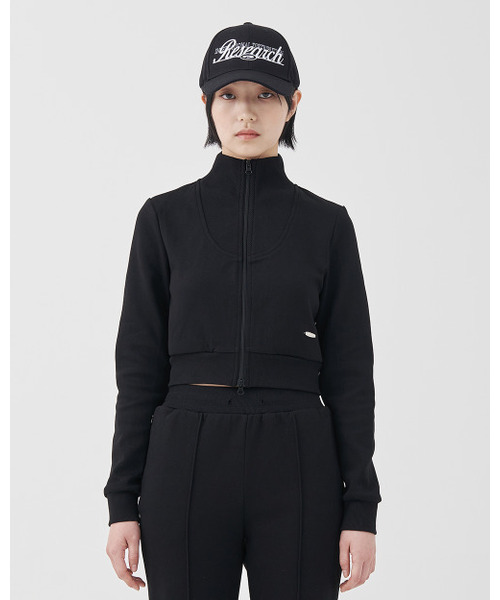 FDR(エフディーアール)の「Crop Essential Zip Up_Black(ナイロンジャケット・レディース・その他・FREE)」の1枚目の写真