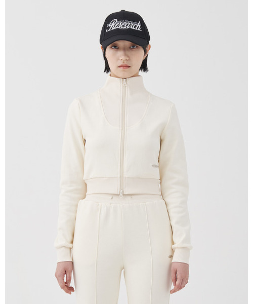 FDR(エフディーアール)の「Crop Essential Zip Up_Black(ナイロンジャケット・レディース・その他・FREE)」の2枚目の写真